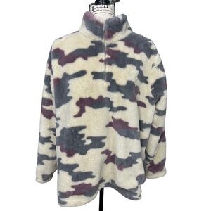 Como Vintage Faux Fur Quarter Zip Pullover - Size XXL